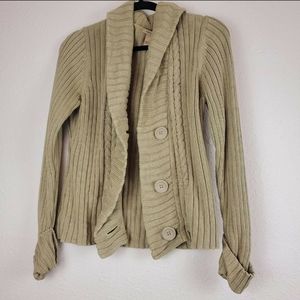 Vertical design ribbed cardigan medium